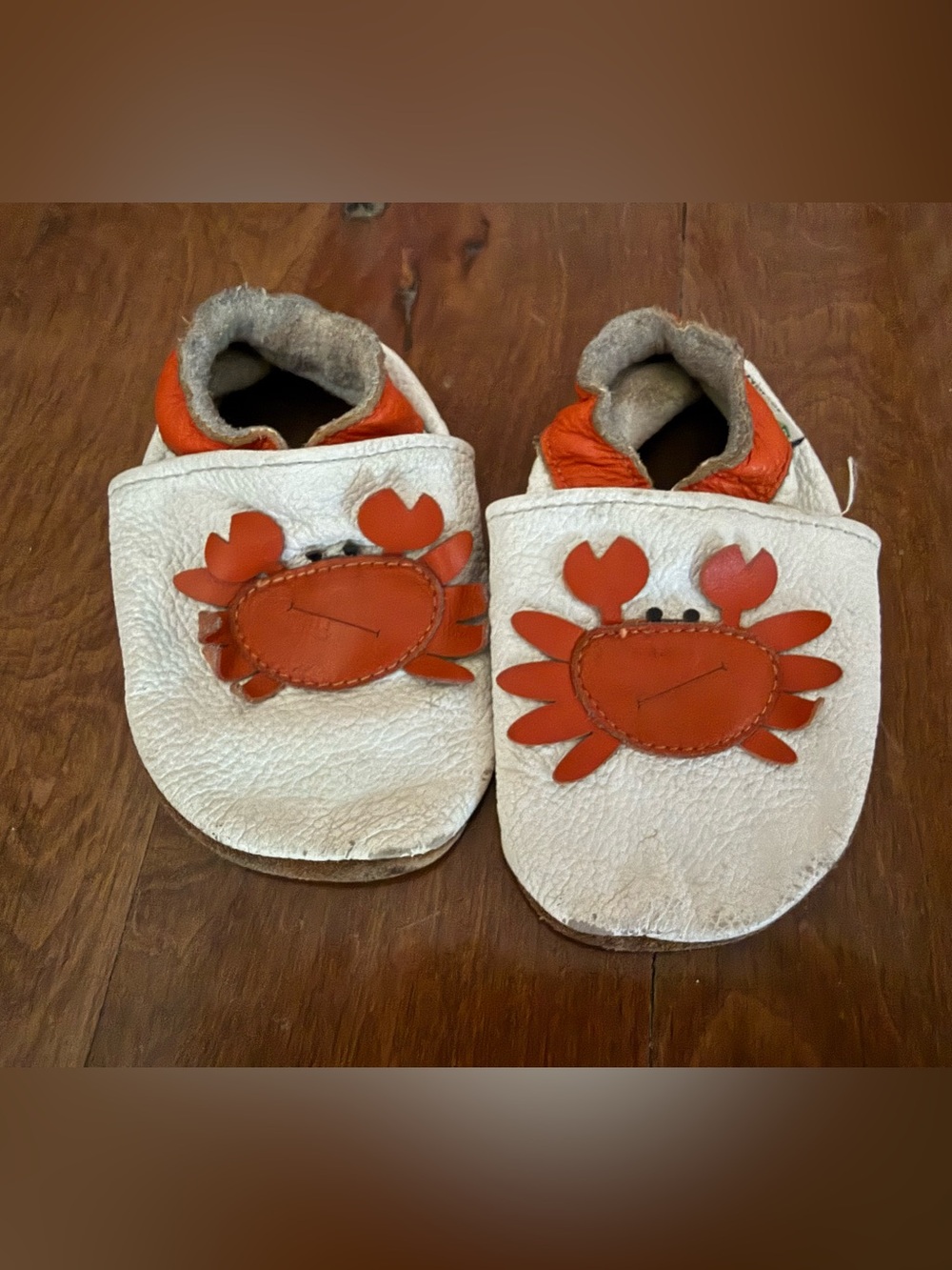 Augusta baby leather crab slip on shoes 12-18 months moccasins